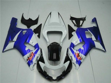 Cheap 2001-2003 White Blue Suzuki GSXR 600/750 Motorcycle Fairings Kit Canada