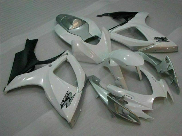 Cheap 2006-2007 White Silver Suzuki GSXR 600/750 Motorcycle Fairing Kit Canada