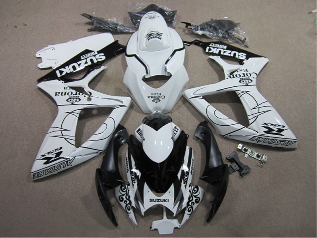 Cheap 2006-2007 White Black Corona Extra Suzuki GSXR600 Motorcylce Fairings Canada