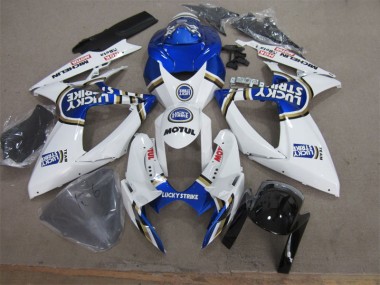 Cheap 2006-2007 White Blue Lucky Strike Motul Suzuki GSXR600 Motorcycle Fairing Canada