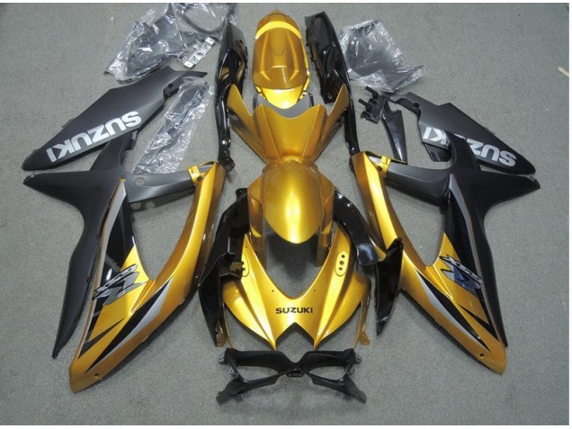 Cheap 2008-2010 Black Gold Suzuki GSXR600 Motor Bike Fairings Canada